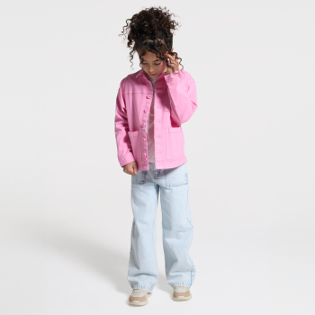 جينز واسع باللون الأزرق الباهت للفتيات